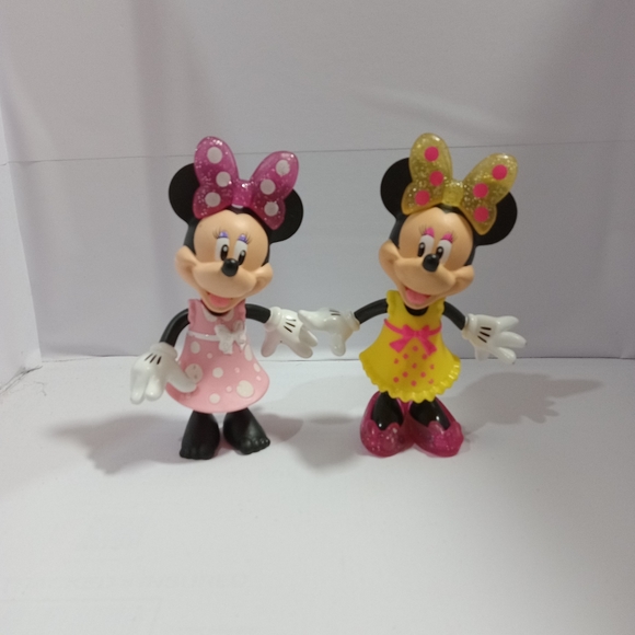 Minnie Mouse Bowtique Snap On Lot of 2 Doll Toys - Picture 1 of 4